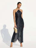Sexy cutout cami v-neck nightclub dress evening party gown -  hot seller european and american women's clothing