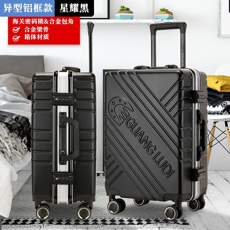 Men's and women's trolley cases, aluminum frame luggage, universal wheel 24 suitcases 20 boarding cases, password luggage manufacturers wholesale