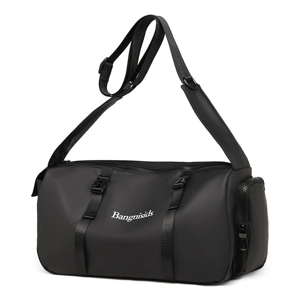 Spring new, shoulder bag polyester capacity short trip messenger bag outdoor leisure leather film waterproof fitness bag