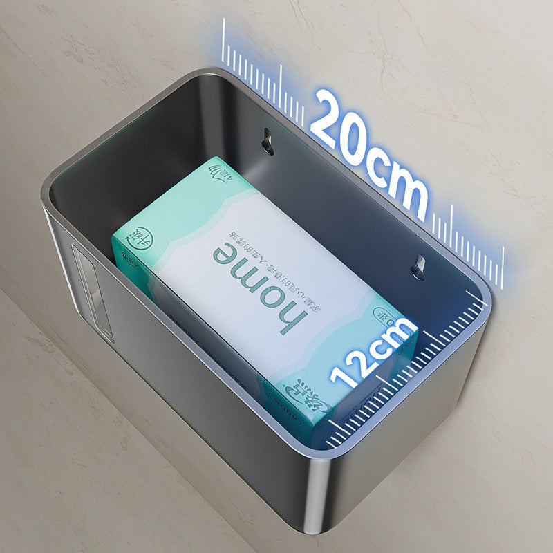 Blue vine bathroom tissue box, no punching light luxury shelf bathroom waterproof roll box wall toilet storage