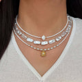 Bohemian beaded necklace wholesale - european & american cross-border style - women's light luxury, multi-layered, shell & pearl clavicle chain