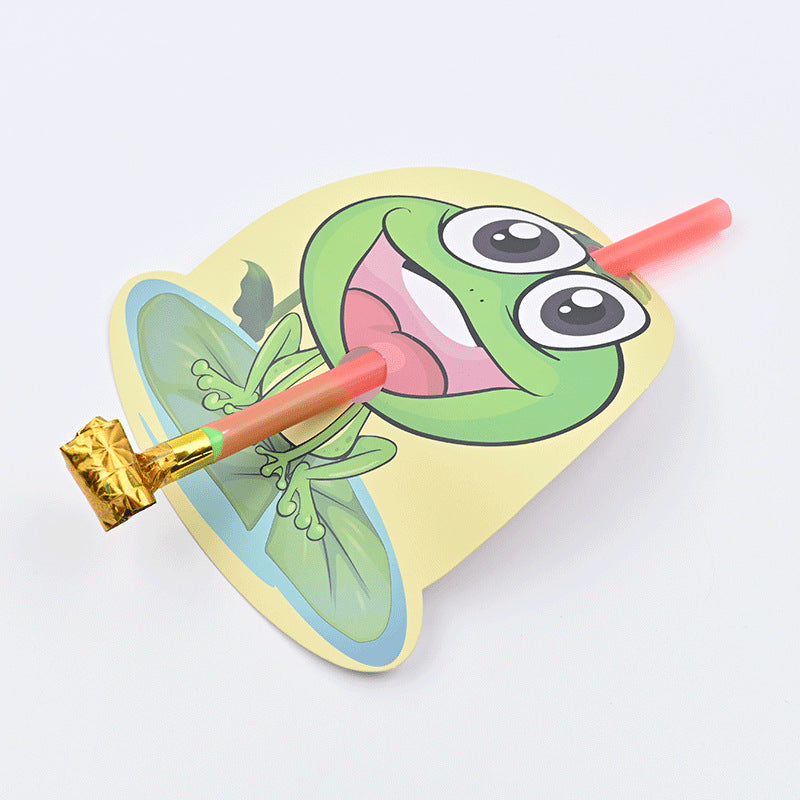 Frogs prey on insects, kindergarten handmade DIY technology small production puzzle creative teaching aids material research recommendation