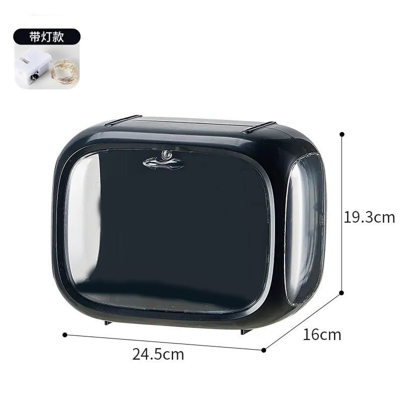 Blind box new POP MART figure storage box with lamp desktop display stand acrylic cartoon plastic space capsule