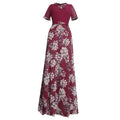 African plus size women's clothing cross-border e-commerce patchwork maxi dress floral chiffon dress  source in stock