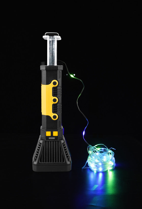 's new outdoor camping high-brightness lantern with colorful lights, camping decoration, long-life flashlight