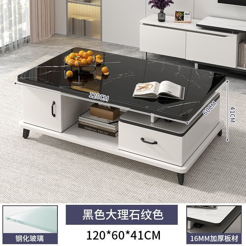 Modern minimalist tv stand for living room, compact home, floor-standing extendable 2025 new style coffee table and tv cabinet combination