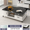 120cm black marble color + drawer + locker + glass