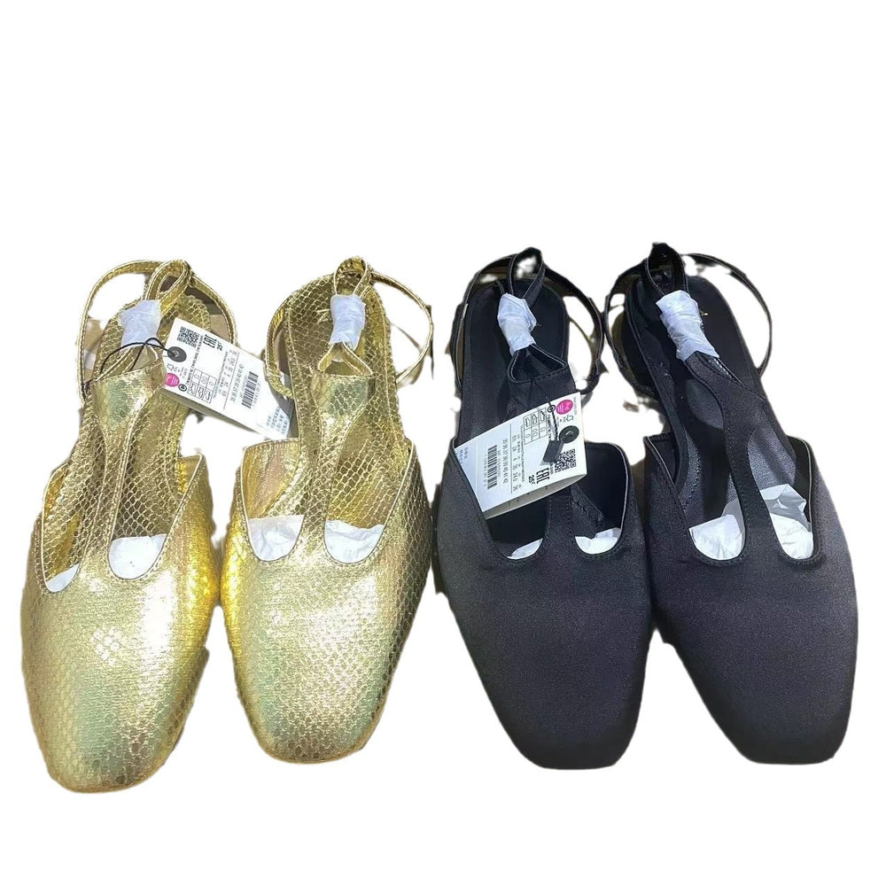 Za2024summernew arrival baotou back strap flatsfashionfashionoutwear women's sandals