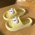 Thick soleeva slippers for women to wear outside summerfashion home indoor cute big eyes couple sandals