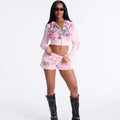 new spring women's outfit: spicy girl style printed shorts set - two-piece fashion set