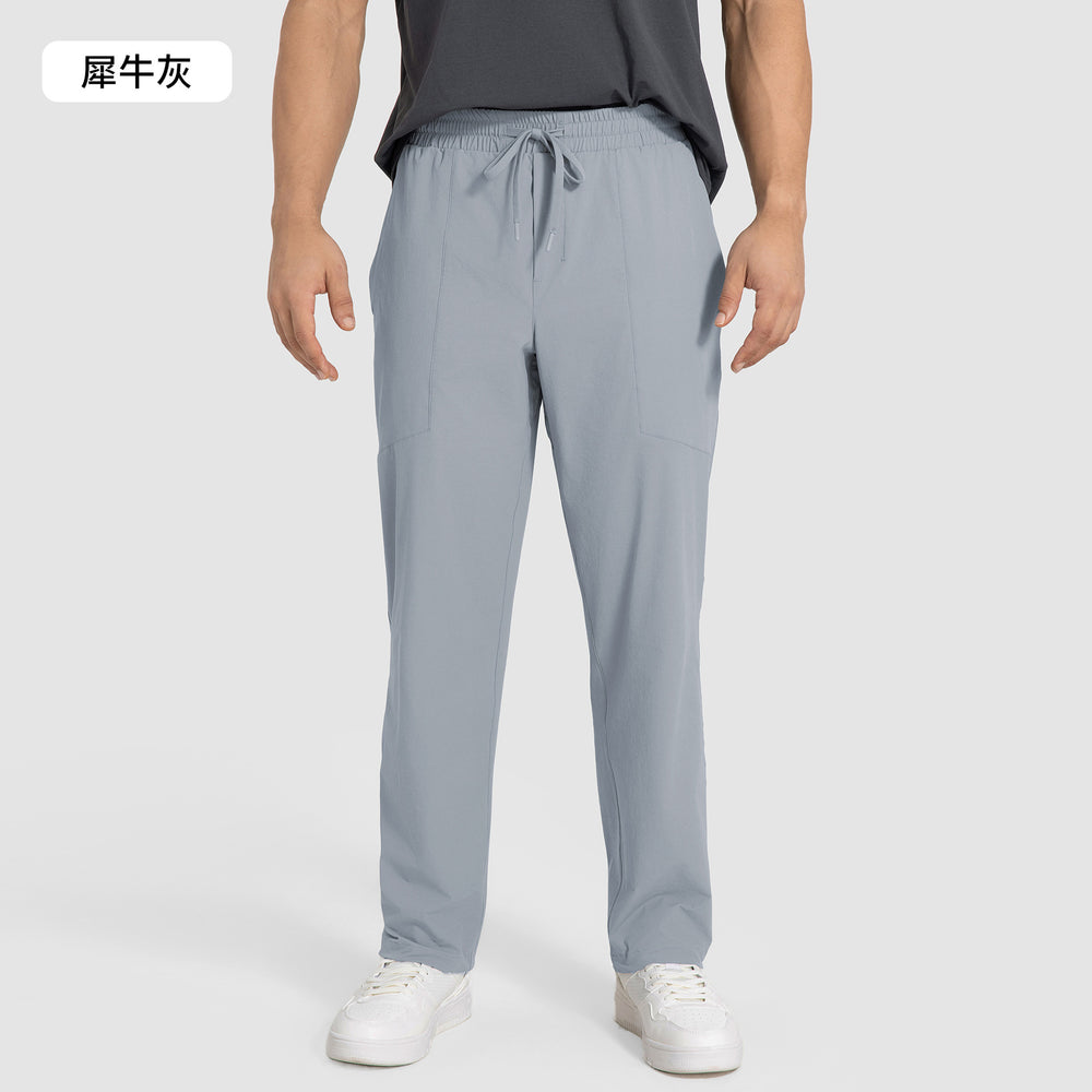 New men's casual sports trousers - summer lightweight quick-dry straight-leg pants - outdoor loose fit slimming gym pants dmk006