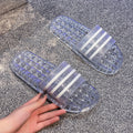 Best selling transparent crystal fashion slippers women's good-looking home bathroom slippers bath anti-slip beach shoes for outing