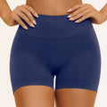 Customizable high-waisted yoga shorts with separated waistband design, butt-lifting compression shorts, running sports shorts 4535