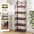Installation-free bookshelf floor-standing multi-layer kids book storage rack simple bookshelf for home living room bedroom storage rack iron