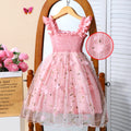 Girls' dress for toddlers and young children, ruffled cami top with mesh skirt