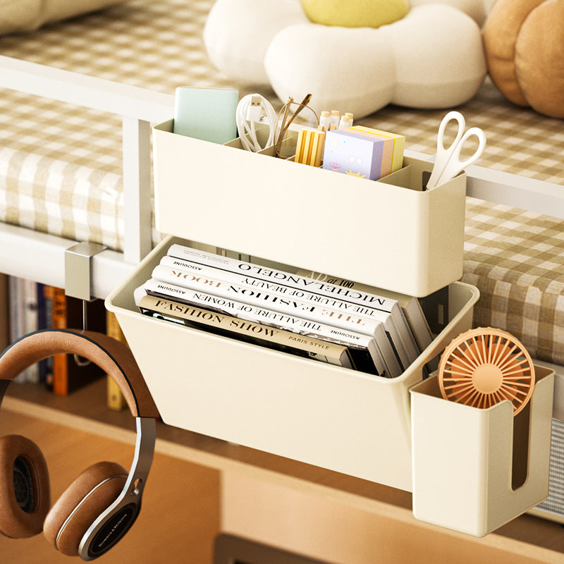 Desk bookshelf classroom storage rack student dormitory hanging basket school side hook storage rack storage handy gadget