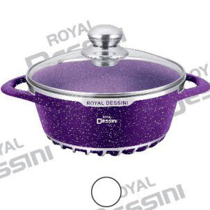 Ready-to-ship 10-piece pointed-ear non-stick cast aluminum cookware set, maifan stone pot set, 4-color assorted gift cookware