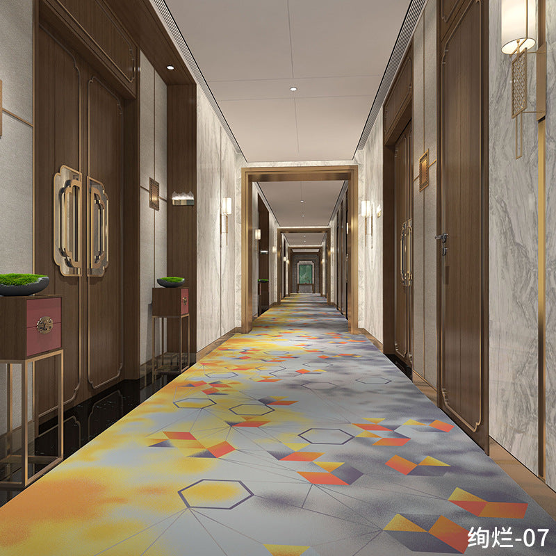 Custom hotel corridor aisle carpet, thickened 800g, fire-retardant, full coverage, for office buildings, offices, living rooms, bedrooms, and commercial use