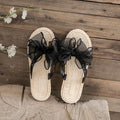 Women's flip-flops summer outdoor wear fashion non-slip beach thong sandals ins style seaside bowknot flip-flops
