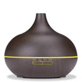Wood grain aroma diffuser for home, bedroom, and hotel - ultrasonic essential oil mist humidifier with quiet operation, large capacity, and night light