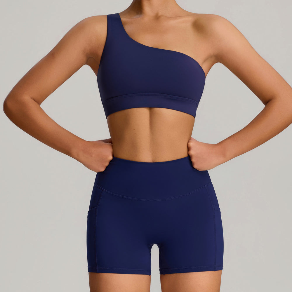 European and american style new yoga outfit set for women - summer pocket workout set, premium slim-fit activewear