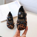 Vancahao cross-border bow flats small flats for women  spring new arrival leopard print easiest for match flats mary jane shoes