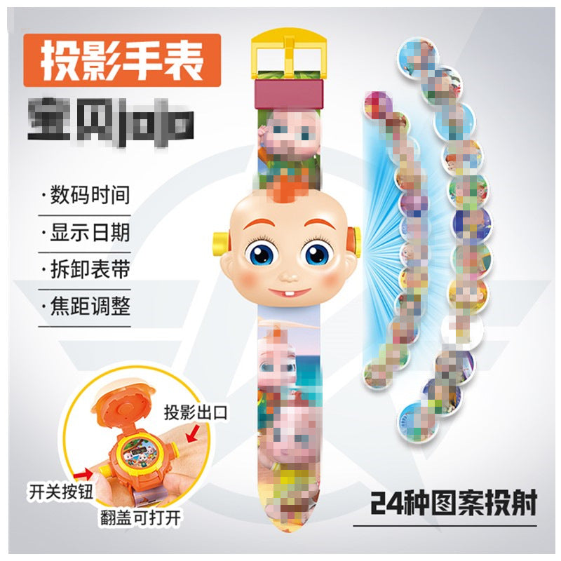 Sanrio kids' projector watch - new 2024 toy for toddlers & girls - cute princess shara light-up early education cartoon watch