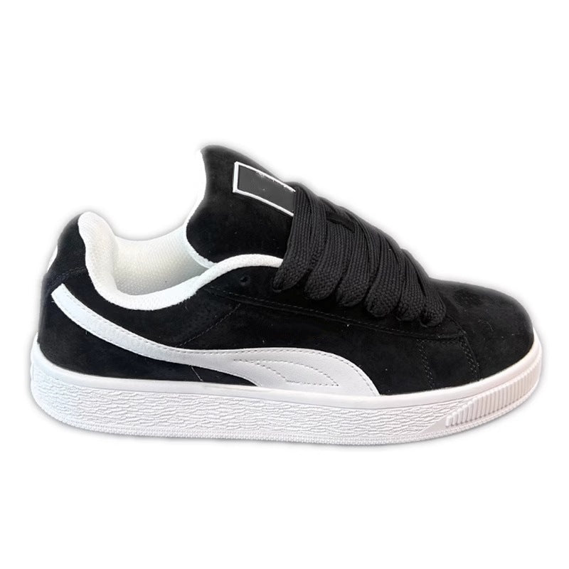2026 autumn new men's flat casual sneakers, korean style fashionable couple's student sports shoes, trendy brand bread shoes