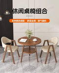 Negotiation table reception casual table and chair combination coffee milk tea shop back chair for home small apartment balcony round table