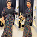 African plus size women's clothing  new european and american foreign trade  hot selling dress christmas party evening gown