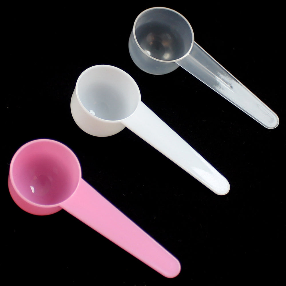 Plastic spoon 10ml facial mask spoon feed fertilizer pesticide liquid powder short handle measuring spoon filled with water 10g