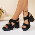 summer new arrival: plus size women's heeled sandals for export (size difference: 0.67). cross-border, sizes 36-43. dropshipping available for  and