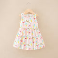 Girls' summer  new collection: breathable short-sleeve dress for baby girls, pure cotton, soft, lightweight summer dress