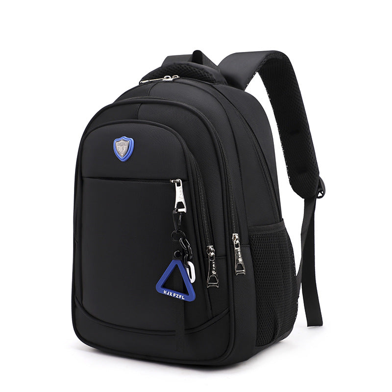 Short trip backpack with pendant, light backpack, men's large-capacity business computer bag, junior high school student schoolbag