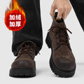 Derby shoes men's winternew arrivalhigh top british big toe bootsretro short boots workwearfleece-linedheattech cotton shoes for men