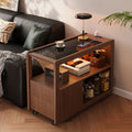 New arrival solid wood sofa side cabinet side cabinet tea cabinet living room for home coffee table side table trolley movable side table