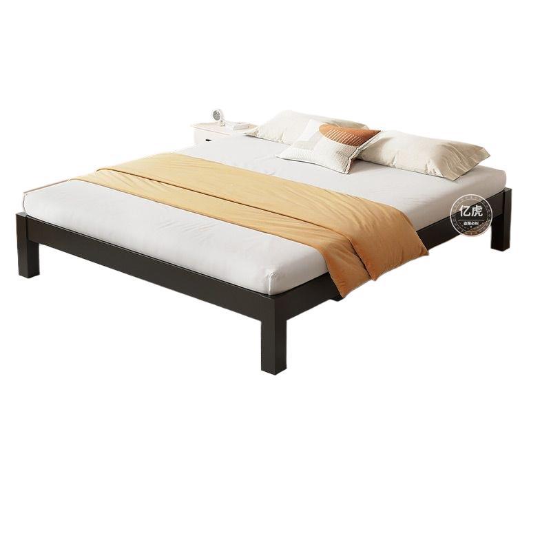 High-speed wrought iron bed, modern casual double iron frame bed, reinforced thickened ribbed bed, tatami economical iron frame bed