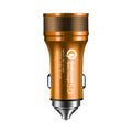 New car fast charging car phone charger vehicle electrical appliances 9v2a dual usb port aluminum alloy car charger head
