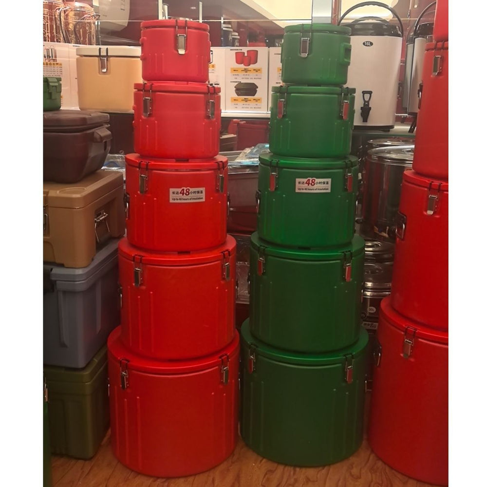 hot-selling factory direct sales stainless steel tableware fresh-keeping lunch box commercial stall thermal bucket thermal pot five-piece set