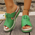 Southeast asia cross-border plus size velcrothick sole sandals women's export one-toe open toe lightweight beach sandals
