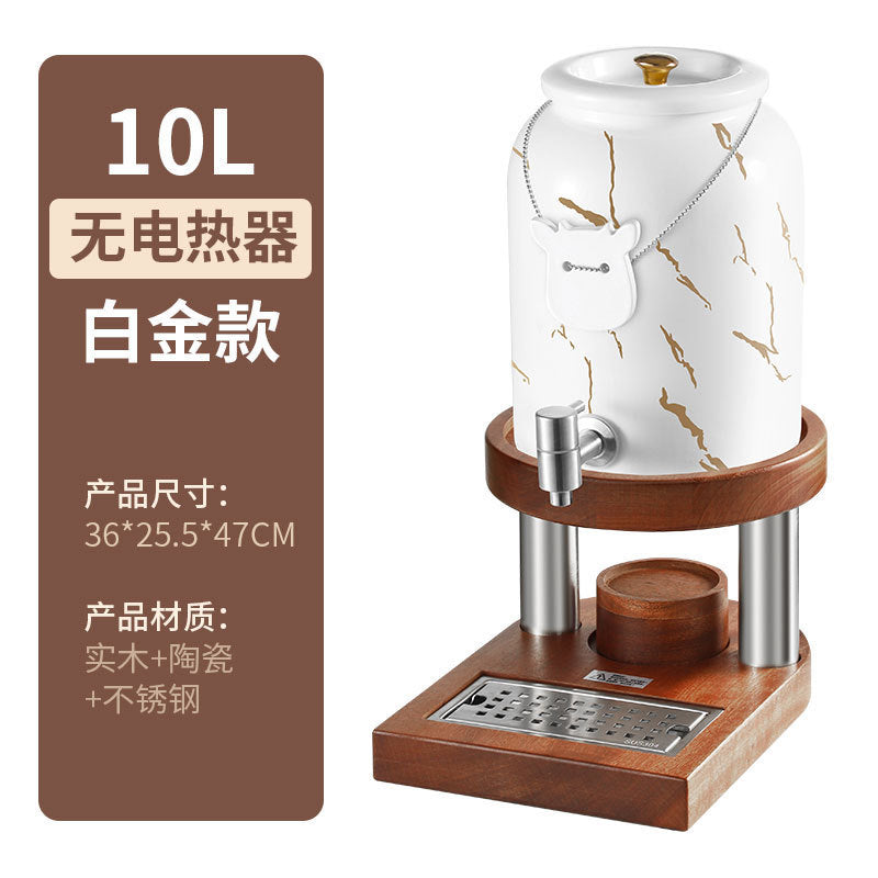 Milk tripod, hotel restaurant Ceramic milk tripod Shabili base Heating stainless steel hot and cold tripod, juice tripod