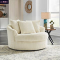 Cream style lazy sofa corduroy swivel chair living room for homeaccessible luxury pink casual chair single sofa chair
