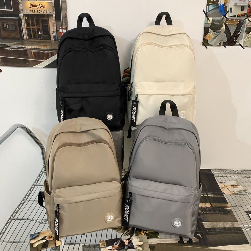 Men's college student fashionable minimalist large capacity backpack, women's high school student outdoor travel bag, laptop backpack