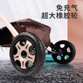Baby stroller - reclining, foldable, all-season, two-way push, four-wheel rubber shock absorption, infant carriage