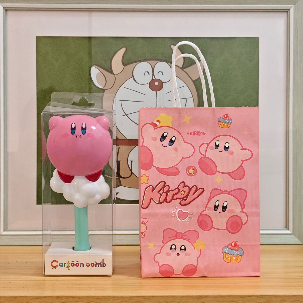 Cute kirby air cushion comb - anti-static, cartoon design, girly massage comb for home use, kids & girls