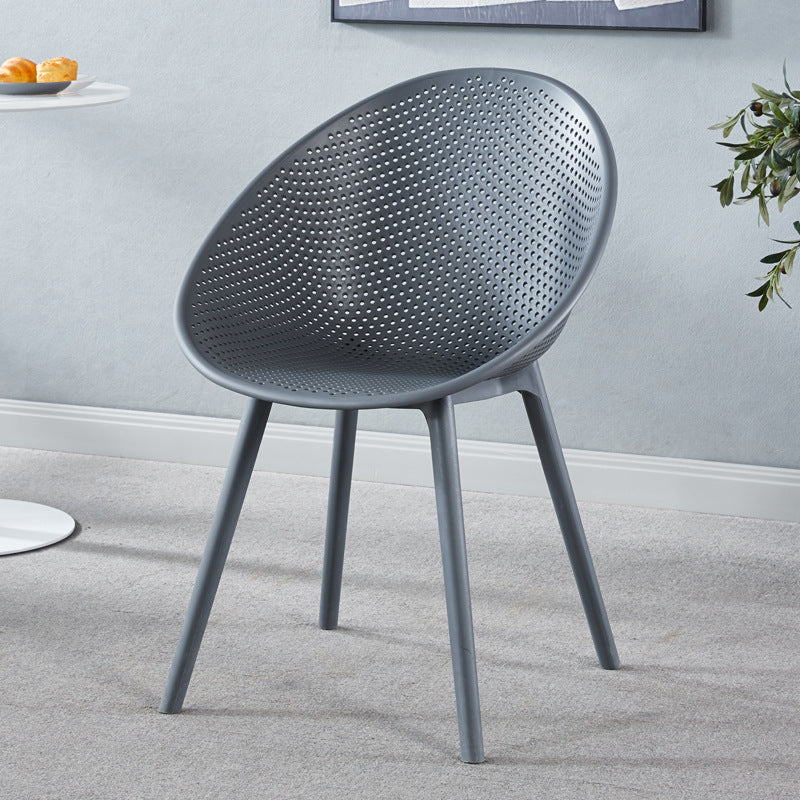 Scandinaviancasual plastic chair thickened dining chair for homeins backrest stool outdoor popularcasual creative cafe