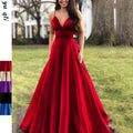 summer new arrivals: european and american style sexy v-neck dress - sleeveless, solid color, fashionable evening gown with spaghetti straps