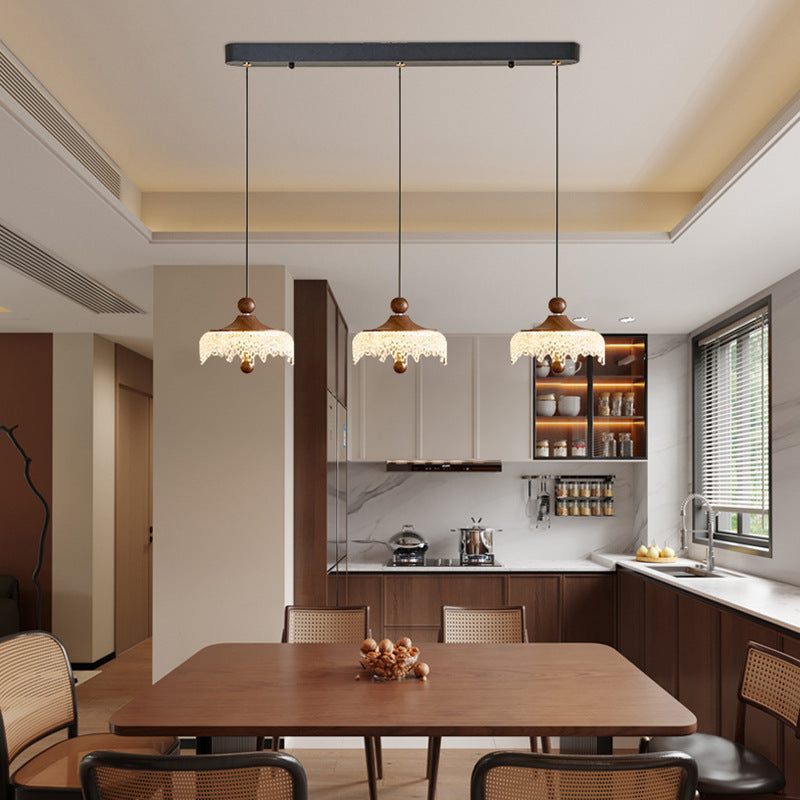 Medieval style walnut crystal flow chandelier retrofrenchaccessible luxury bar log b&b tea room living room restaurant