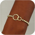 best-selling new product concentric knot wave gold beads beaded bracelet geometric square ring heart fashion bracelet