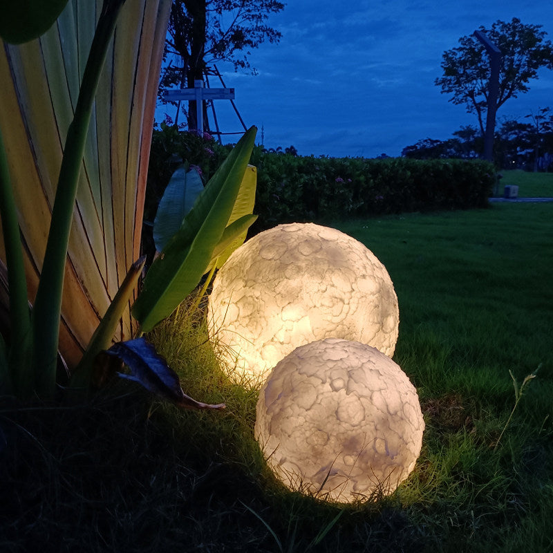 Outdoor waterproof patio light meteorite crater moon lamp pool light garden light minimalist creative rechargeable light fiberglass
